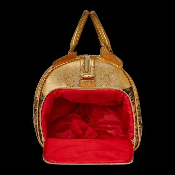 NWT Sprayground Squid Game Metallic Duffle Graffiti Sneaker Compartment Leather - Picture 10 of 16